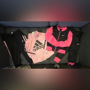2T Nike and Adidas girls jogging suit
